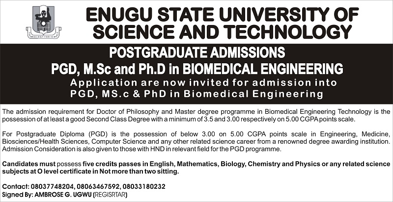 ESUT – Enugu State University of Technology | » pg